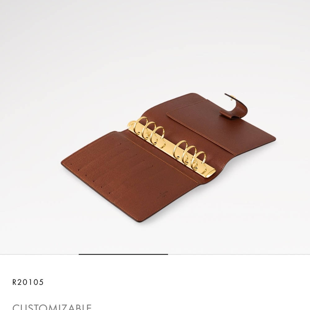 Authentic Louis Vuitton Pocket Large RingAgenda Vintage Canvas  2003 Incl